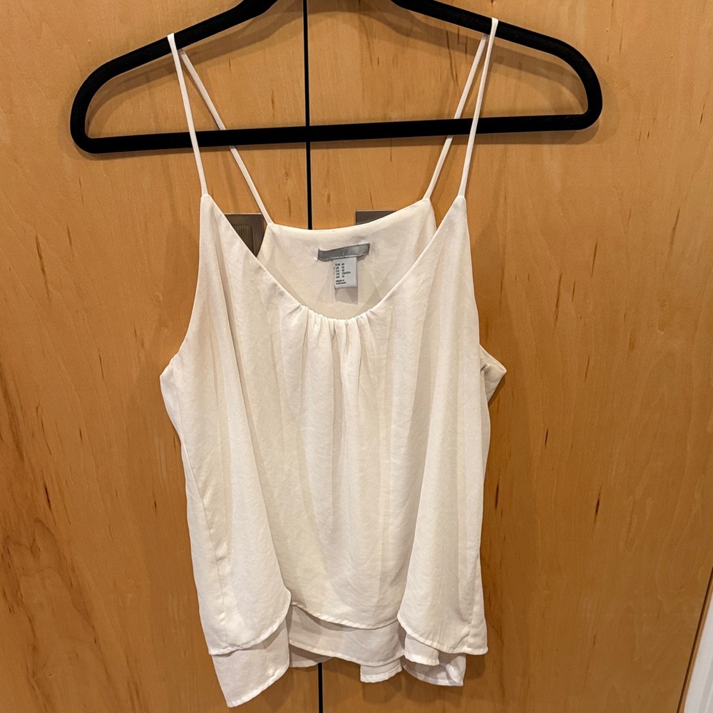 H&M Cream Camisole with Spaghetti Straps